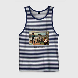 Майка мужская хлопок There is nothing we can do, цвет: синяя тельняшка