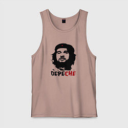 Майка мужская хлопок Dave Gahan from Depeche Mode - Depe Che, цвет: пыльно-розовый