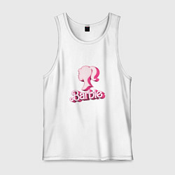 Майка мужская хлопок Барби - объемная фигурка, цвет: белый