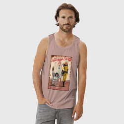 Майка мужская хлопок Fallout - atom bomb cola, цвет: пыльно-розовый — фото 2