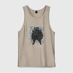 Мужская майка Упитанный ТВ Мен