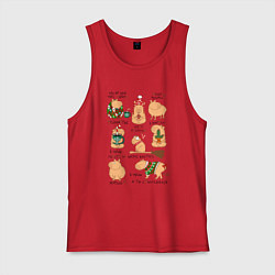 Мужская майка Капибары зимой