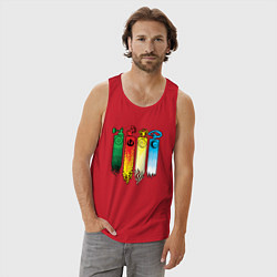 Майка мужская хлопок Аватар стихии, цвет: красный — фото 2