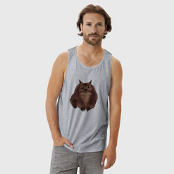 Майка мужская хлопок Детеныш Медвесыча, цвет: меланж — фото 2