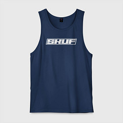 Мужская майка Скуф белым