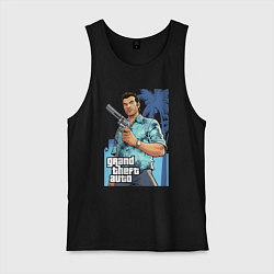 Майка мужская хлопок GTA - Томми Версетти, цвет: черный