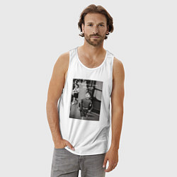 Майка мужская хлопок Good girls love bad boys, цвет: белый — фото 2