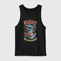 Майка мужская хлопок Fight Dark, цвет: черный