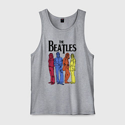Майка мужская хлопок The Beatles all, цвет: меланж