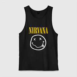 Майка мужская хлопок Nirvana original, цвет: черный