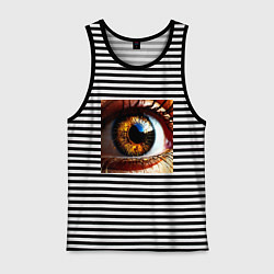 Мужская майка Золотой карий глаз в стиле стимпанк