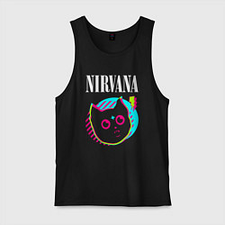 Мужская майка Nirvana rock star cat