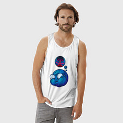 Майка мужская хлопок Тошнотик, цвет: белый — фото 2