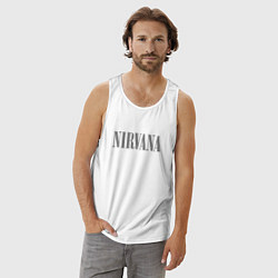 Майка мужская хлопок Nirvana black album, цвет: белый — фото 2