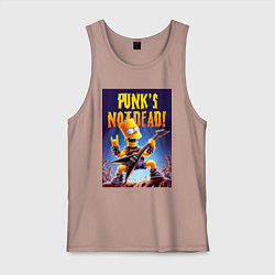 Мужская майка Bart Simpson - punks not dead