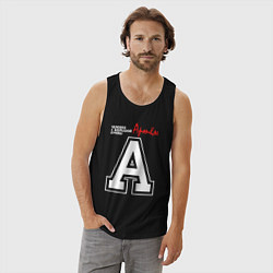 Майка мужская хлопок Артём человек с большой буквы, цвет: черный — фото 2