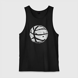 Майка мужская хлопок Basket balls, цвет: черный