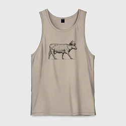 Мужская майка Корова новогодняя