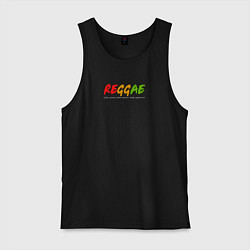 Майка мужская хлопок Reggae music in color, цвет: черный