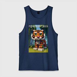 Мужская майка Funny tiger cub - Minecraft