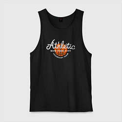 Майка мужская хлопок Athletic basketball, цвет: черный