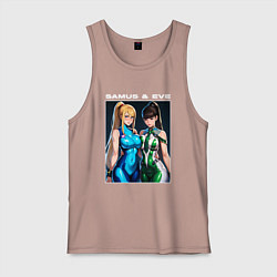 Мужская майка Самус Аран и Ева