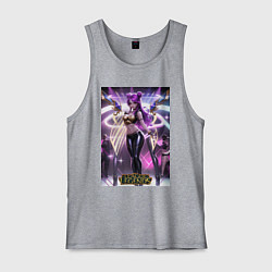 Майка мужская хлопок League Of Legends Akali Kda, цвет: меланж
