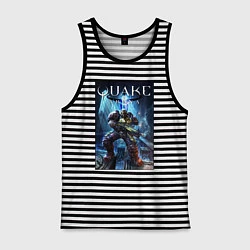 Майка мужская хлопок Quake arena - Ranger, цвет: черная тельняшка