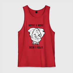 Мужская майка До и после шести пива