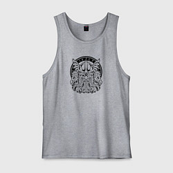 Майка мужская хлопок Мифический скандинавский бог Один, цвет: меланж