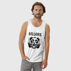Майка мужская хлопок The Killers - rock panda, цвет: белый — фото 2