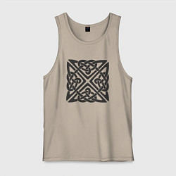 Мужская майка Квадратный кельтский черный узор