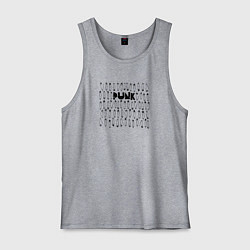 Майка мужская хлопок Панк и булавки, цвет: меланж