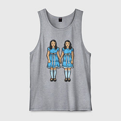 Майка мужская хлопок Близняшки сияние, цвет: меланж