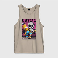 Мужская майка Bart Simpson and skateboard - extreme
