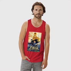 Майка мужская хлопок Легенда о зельде, цвет: красный — фото 2