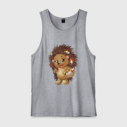 Мужская майка Красивый добрый ежик