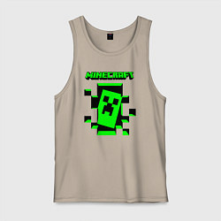 Майка мужская хлопок Minecraft the game of gamers, цвет: миндальный