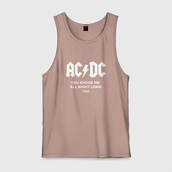 Мужская майка AC DC - You shook me all night long 1980