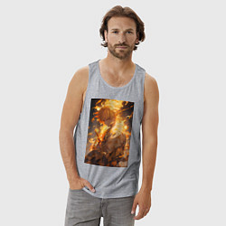 Майка мужская хлопок Клинок, рассекающий демонов Дзэнъицу Агацума, цвет: меланж — фото 2