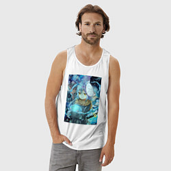 Майка мужская хлопок О моём перерождении в слизь Римуру Темпест коллаж, цвет: белый — фото 2