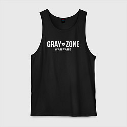 Майка мужская хлопок Gray zone warfare logo, цвет: черный
