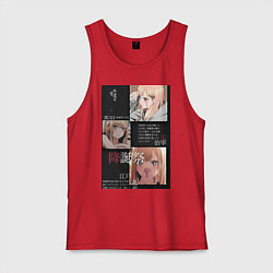 Майка мужская хлопок Марин Китагава коллаж, цвет: красный