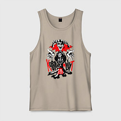 Майка мужская хлопок Король и Шут панк рок, цвет: миндальный