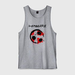 Майка мужская хлопок Сборная Дании, цвет: меланж