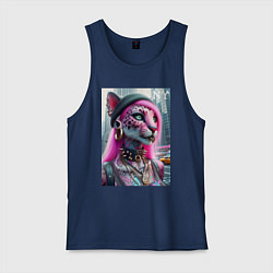 Мужская майка Панк девушка-леопард в татухах в Нью-Йорке