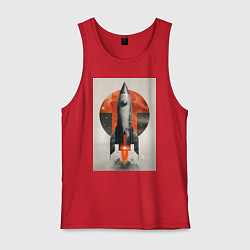 Мужская майка Постер ракеты