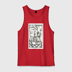 Майка мужская хлопок Девятые врата In vain Люцифер LCF, цвет: красный