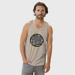 Майка мужская хлопок Las Vegas USA, цвет: миндальный — фото 2