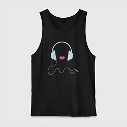 Мужская майка Music lips